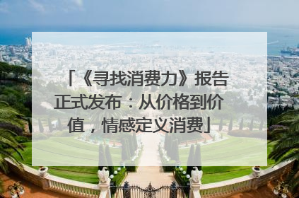 《寻找消费力》报告正式发布：从价格到价值，情感定义消费
