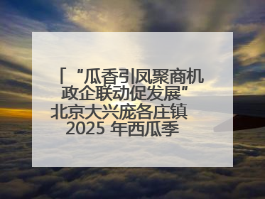 “瓜香引凤聚商机 政企联动促发展”北京大兴庞各庄镇 2025 年西瓜季政企联动产业推介活动圆满举行