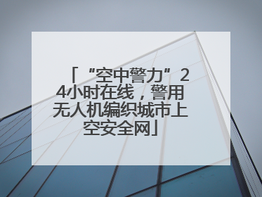 “空中警力”24小时在线，警用无人机编织城市上空安全网