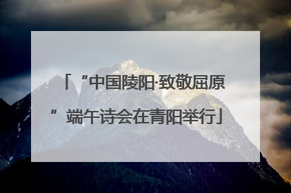“中国陵阳·致敬屈原”端午诗会在青阳举行