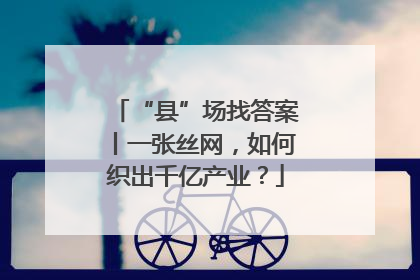 “县”场找答案丨一张丝网，如何织出千亿产业？