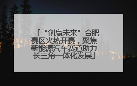 “创赢未来”合肥赛区火热开赛，聚焦新能源汽车赛道助力长三角一体化发展