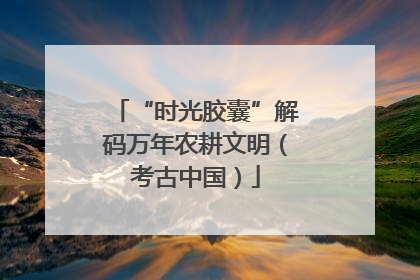 “时光胶囊”解码万年农耕文明（考古中国）