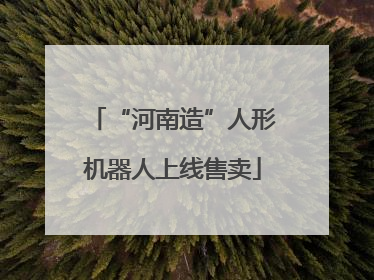 “河南造”人形机器人上线售卖