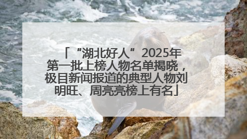 “湖北好人”2025年第一批上榜人物名单揭晓，极目新闻报道的典型人物刘明旺、周亮亮榜上有名