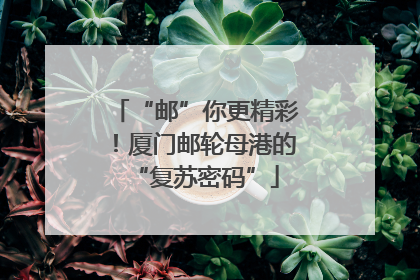 “邮”你更精彩！厦门邮轮母港的“复苏密码”