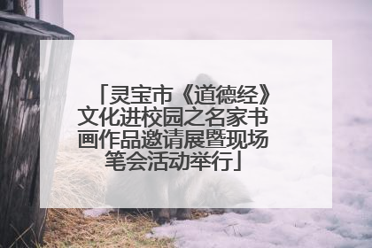 灵宝市《道德经》文化进校园之名家书画作品邀请展暨现场笔会活动举行