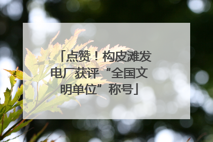 点赞！构皮滩发电厂获评“全国文明单位”称号