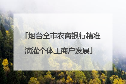 烟台全市农商银行精准滴灌个体工商户发展