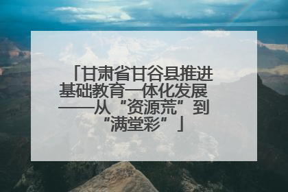 甘肃省甘谷县推进基础教育一体化发展——从“资源荒”到“满堂彩”