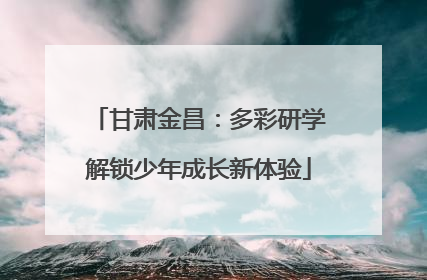 甘肃金昌：多彩研学解锁少年成长新体验
