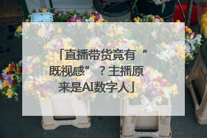 直播带货竟有“既视感”？主播原来是AI数字人