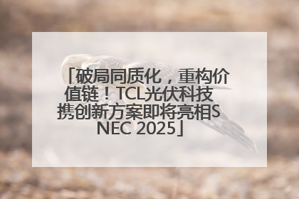 破局同质化，重构价值链！TCL光伏科技携创新方案即将亮相SNEC 2025