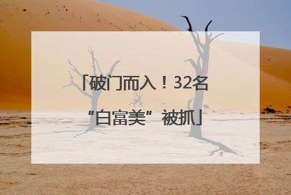 破门而入！32名“白富美”被抓