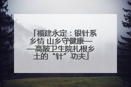 福建永定：银针系乡情 山乡守健康——高陂卫生院扎根乡土的“针”功夫