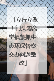 立行立改！门头沟斋堂镇紧抓生态环保督察交办问题整改