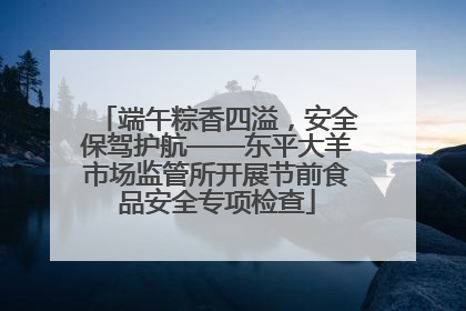 端午粽香四溢，安全保驾护航——东平大羊市场监管所开展节前食品安全专项检查