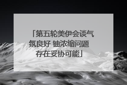 第五轮美伊会谈气氛良好 铀浓缩问题存在妥协可能