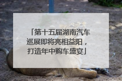 第十五届湖南汽车巡展即将亮相益阳，打造年中购车盛宴