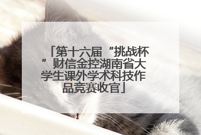 第十六届“挑战杯”财信金控湖南省大学生课外学术科技作品竞赛收官