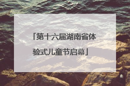 第十六届湖南省体验式儿童节启幕
