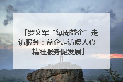 罗文军“每周益企”走访服务：益企走访暖人心 精准服务促发展