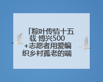 粽叶传情十五载 博兴500+志愿者用爱编织乡村孤老的端午记忆