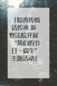 粽香传情话传承 新野法院开展“我们的节日・端午”主题活动