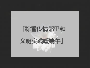 粽香传情邻里和 文明实践暖端午