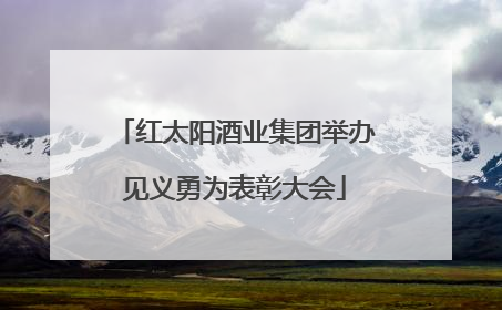 红太阳酒业集团举办见义勇为表彰大会