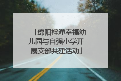 绵阳梓潼幸福幼儿园与自强小学开展支部共建活动