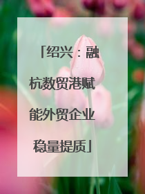 绍兴：融杭数贸港赋能外贸企业稳量提质