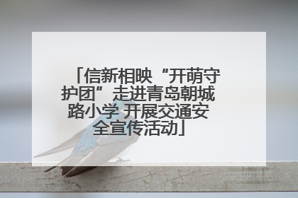 信新相映“开萌守护团”走进青岛朝城路小学 开展交通安全宣传活动