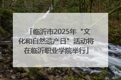 临沂市2025年“文化和自然遗产日”活动将在临沂职业学院举行