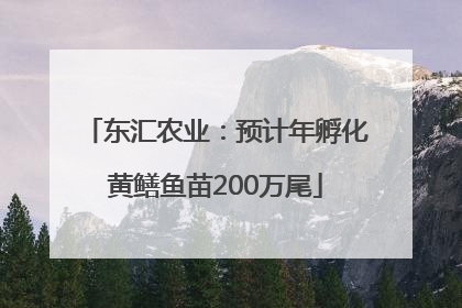 东汇农业：预计年孵化黄鳝鱼苗200万尾