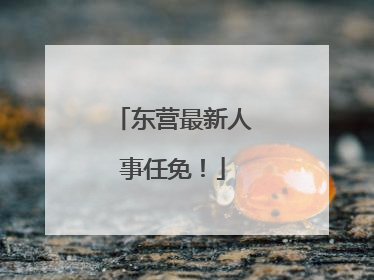 东营最新人事任免！