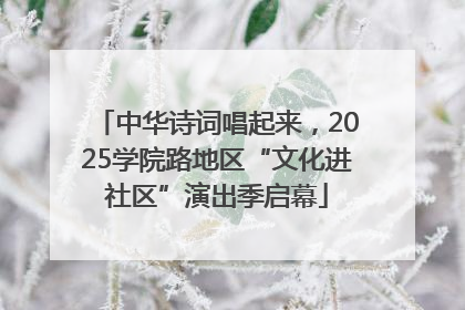 中华诗词唱起来，2025学院路地区“文化进社区”演出季启幕