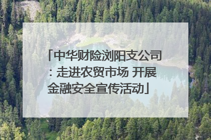 中华财险浏阳支公司：走进农贸市场 开展金融安全宣传活动