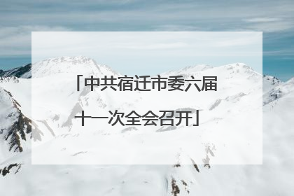 中共宿迁市委六届十一次全会召开