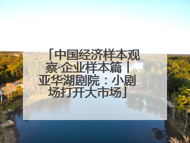 中国经济样本观察·企业样本篇︱亚华湖剧院：小剧场打开大市场