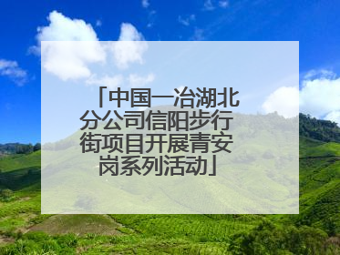 中国一冶湖北分公司信阳步行街项目开展青安岗系列活动