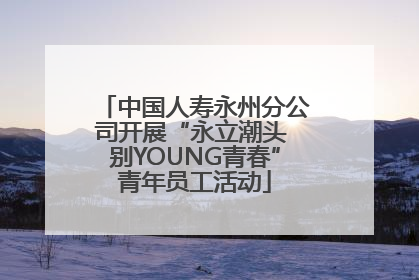 中国人寿永州分公司开展“永立潮头 别YOUNG青春”青年员工活动