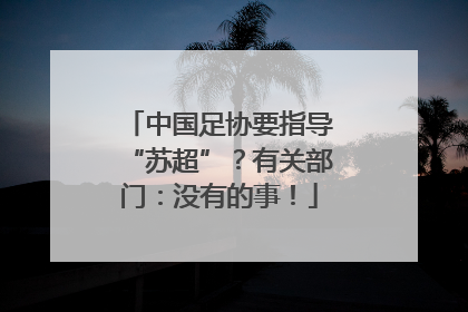中国足协要指导“苏超”？有关部门：没有的事！