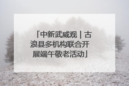 中新武威观｜古浪县多机构联合开展端午敬老活动