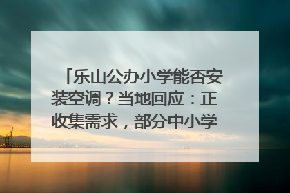 乐山公办小学能否安装空调？当地回应：正收集需求，部分中小学已启动安装｜云求助