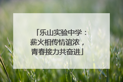 乐山实验中学：薪火相传情谊浓，青春接力共奋进