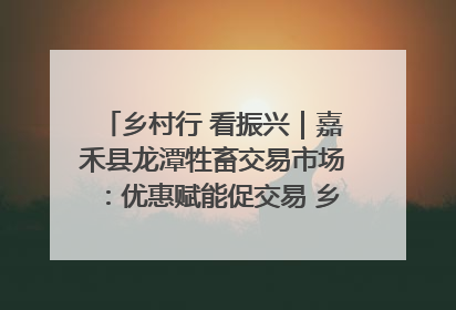 乡村行 看振兴｜嘉禾县龙潭牲畜交易市场：优惠赋能促交易 乡村振兴添动能