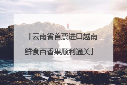 云南省首票进口越南鲜食百香果顺利通关