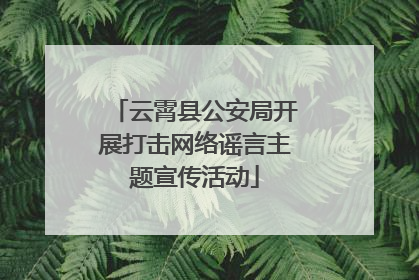 云霄县公安局开展打击网络谣言主题宣传活动