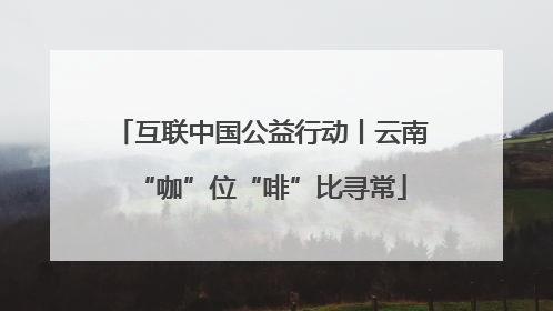 互联中国公益行动丨云南“咖”位“啡”比寻常